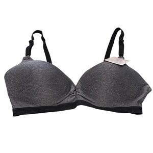 NWT Warners Play it Cool Bra Sz 38D Gray CHILL FX Lining